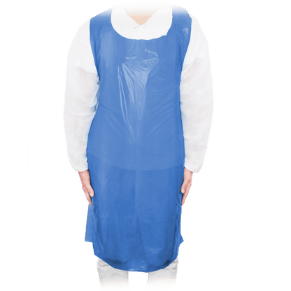 MaiMed-Schort Light PE, schort van PE 75x120cm blauw, 100 stuks/pak, geblokt, glad oppervlak | Pak (100 stuks)