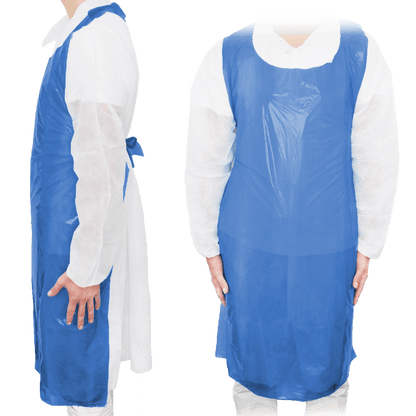 MaiMed-Schort Light PE, schort van PE 75x120cm blauw, 100 stuks/pak, geblokt, glad oppervlak | Pak (100 stuks)