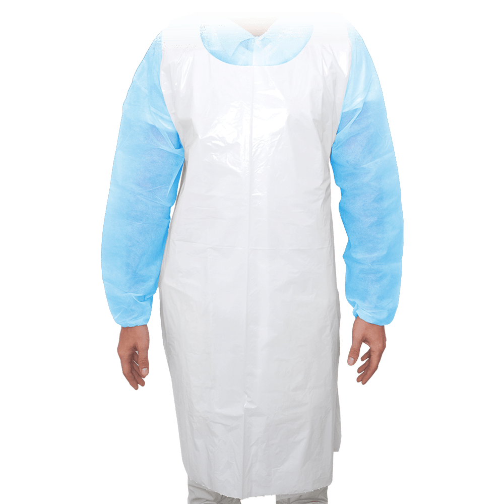 MaiMed-Schort Light PE, schort van PE 75x120cm wit, 100 stuks/pak, geblokt, glad oppervlak | Pak (100 stuks)