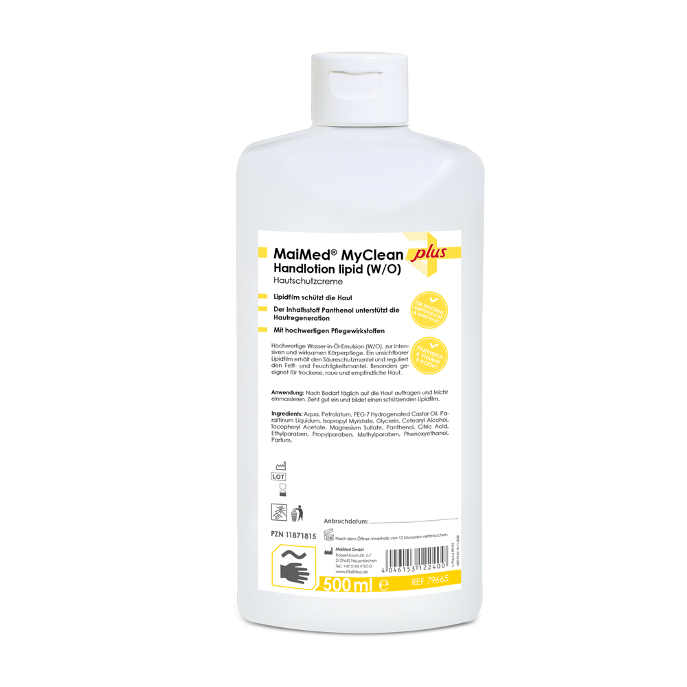 MaiMed MyClean handlotion lipide (W/O) huidbeschermingscrème (op water-oliebasis)