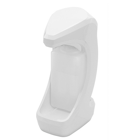 Der Dr. Schnell Tischspender touchless für Euroflasche (500 ml) von DR.SCHNELL GmbH & Co. KGaA verfügt über einen großen Druckhebel, eine Tropfschale und kann auf der Arbeitsplatte oder an der Wand montiert werden, um hygienisch und berührungslos zu dosieren.