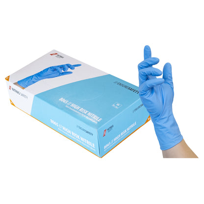 NITRAS HIGH RISK NITRILE, nitril wegwerphandschoenen, blauw
