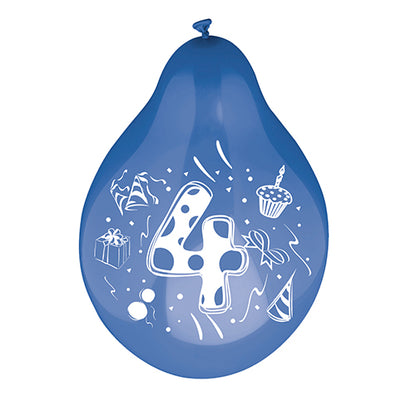 De 6 cijferballonnen Ø 25 cm, kleurrijk gesorteerd, van PAPSTAR GmbH vallen op door hun feestelijk ontwerp - ideaal voor verjaardagsfeesten. Elke ballon is voorzien van een groot wit cijfer en verkrijgbaar in verschillende kleuren.