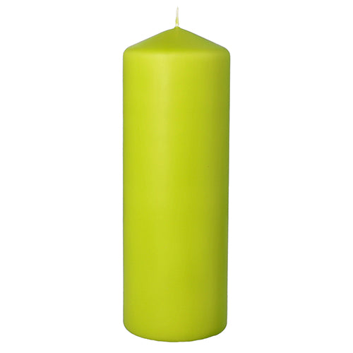 De PAPSTAR stompkaars Ø 70 mm, 200 mm van PAPSTAR GmbH is een hoogwaardige groene kaars van was met een spitse top en zichtbare lont - perfect als elegante decoratie voor uw woonkamer.
