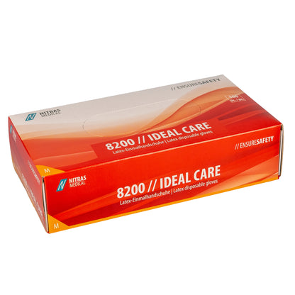 NITRAS IDEAL CARE, latex wegwerphandschoenen, natuurlijke kleur