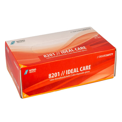NITRAS IDEAL CARE, latex wegwerphandschoenen, wit