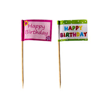 Met de PAPSTAR GmbH Deko-Picker "Happy Birthday"-tandenstokervlaggetjes (8 cm, 20-pack) geef je je feestelijke lekkernijen een feestelijke touch - grappige, kleurrijke decoraties voor elk verjaardagsfeestje!