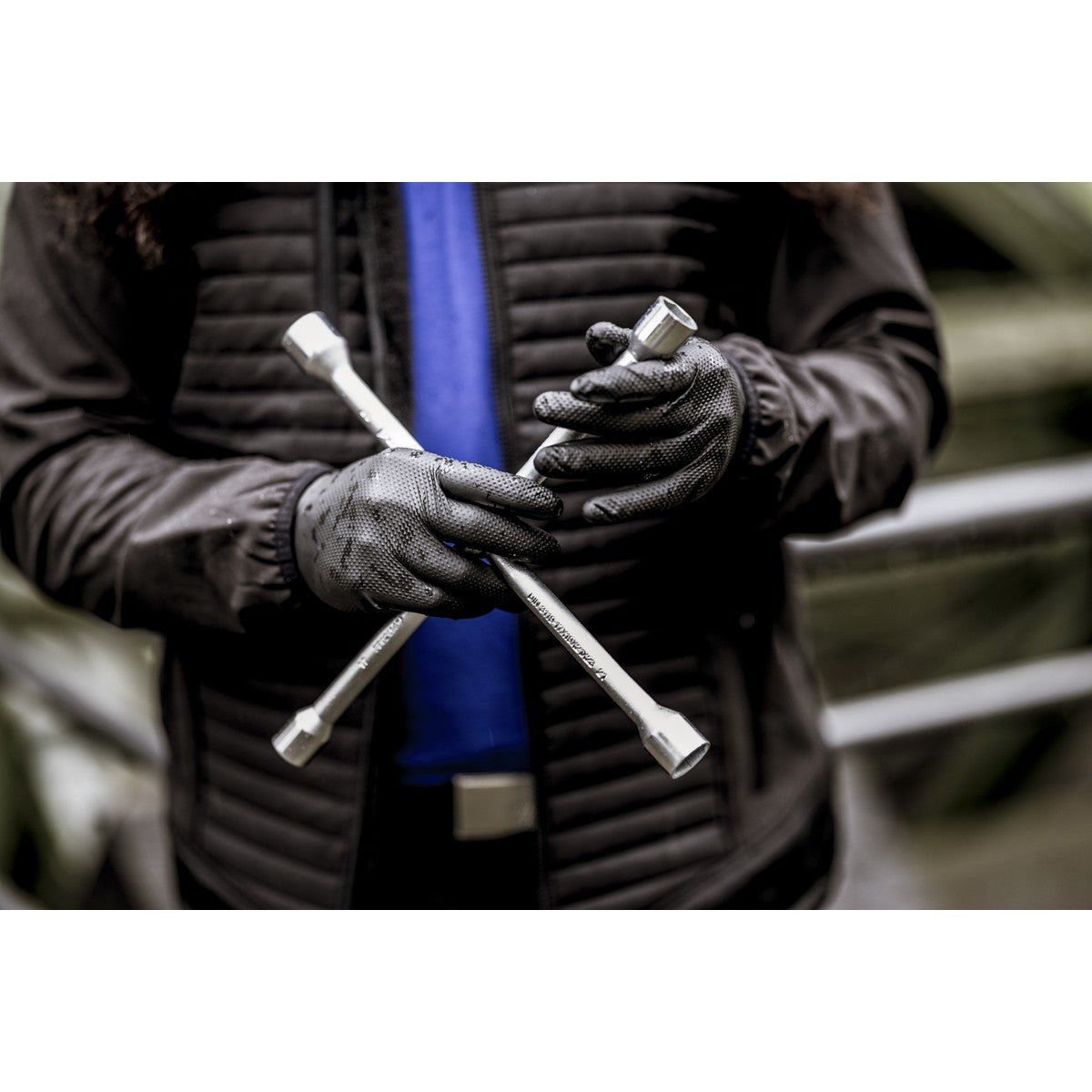 NITRAS TOUGH GRIP LIGHT, nitril wegwerphandschoenen, zwart