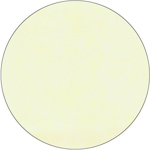Ein schlichter, hellgelber Kreis mit einer dünnen schwarzen Umrandung auf Weiß, dessen glatte und gleichmäßige Farbe den weichen Auswahlstil der Starpak-Tischdecke, stoffähnlich Vlies von Starpak, widerspiegelt.
