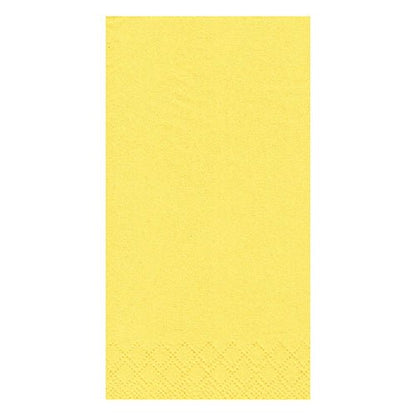 De PAPSTAR 250 servetten, 3-laags, 1/8-vouw van PAPSTAR GmbH biedt gele, rechthoekige servetten van 33 x 33 cm met een glad oppervlak en een subtiel ruitpatroon – ideaal voor elke horecagelegenheid.