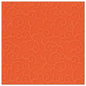 Eine quadratische, nektarine-orangefarbene Serviette mit dezentem, geprägtem Wirbelmuster, inspiriert vom Stil der ROYAL Collection Servietten der PAPSTAR GmbH. Produkt: PAPSTAR 50 Servietten "ROYAL Collection" 1/4-Falz 40 x 40 cm nektarine.