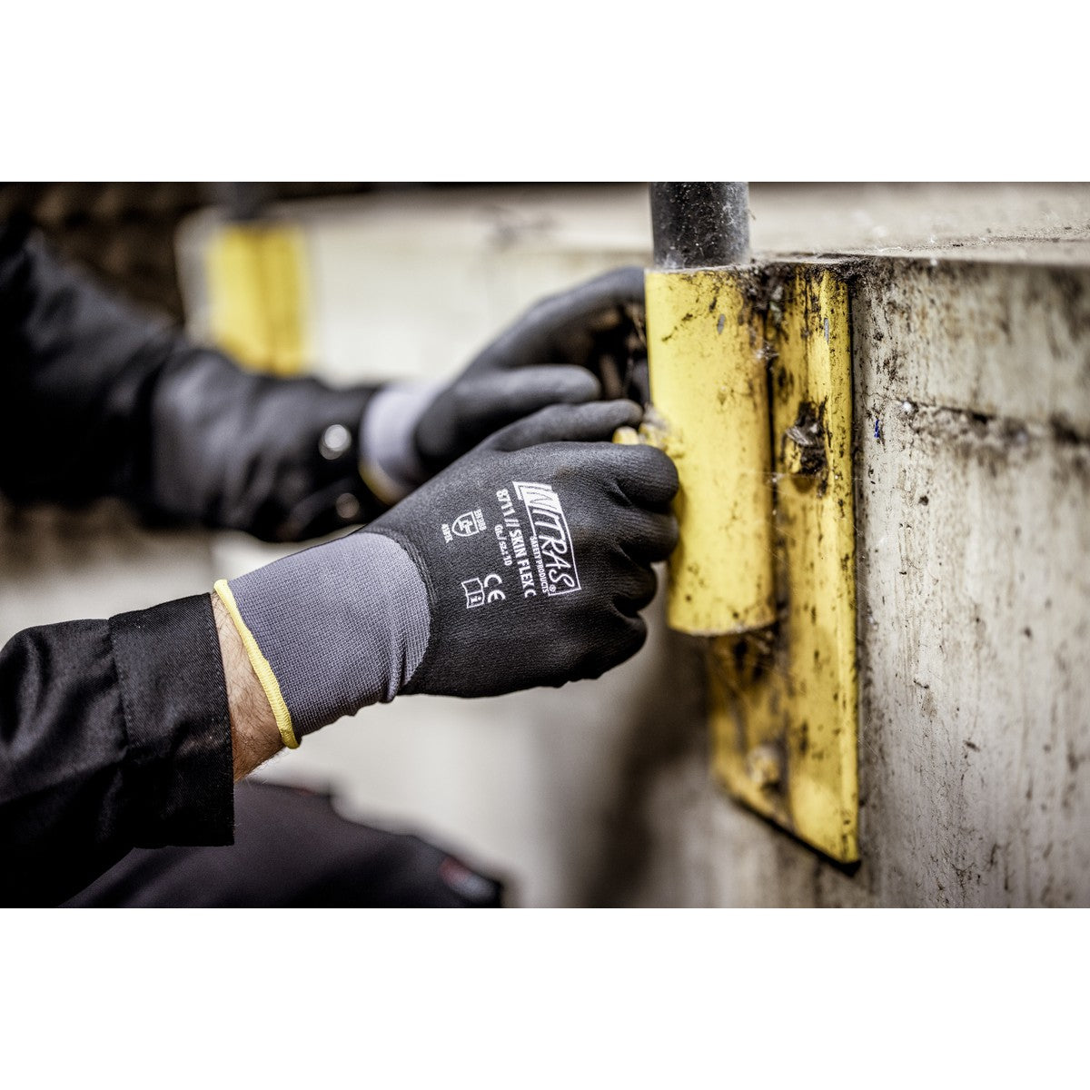 NITRAS SKIN FLEX 3D, montagehandschoenen, grijs/zwart