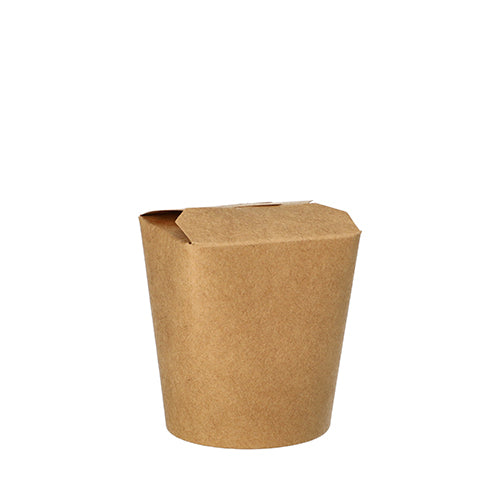 Een PAPSTAR GmbH snackbox van bruin karton, rechthoekig en met gevouwen deksel, uit de set van 25 ' PAPSTAR 25 snackboxen', gefotografeerd tegen een witte achtergrond.