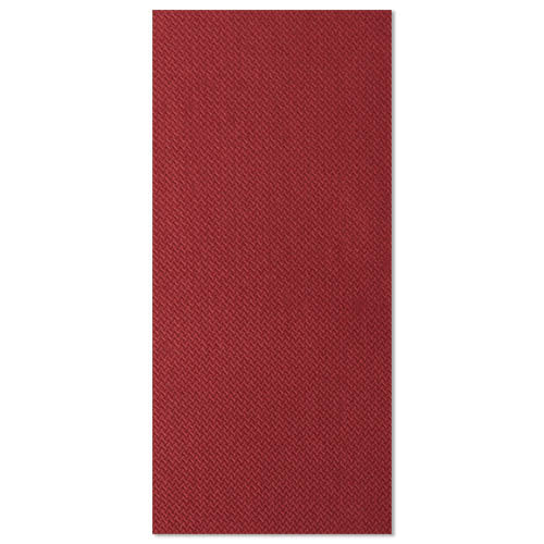 Een rechthoekig, rood gestructureerd stofmonster uit de 50 servetten „ROYAL Collection“ 1/8-vouw 40 x 40 cm van de PAPSTAR GmbH presenteert zich voor een witte achtergrond, ideaal voor elegante servetten of stijlvolle tafeldecoratie.