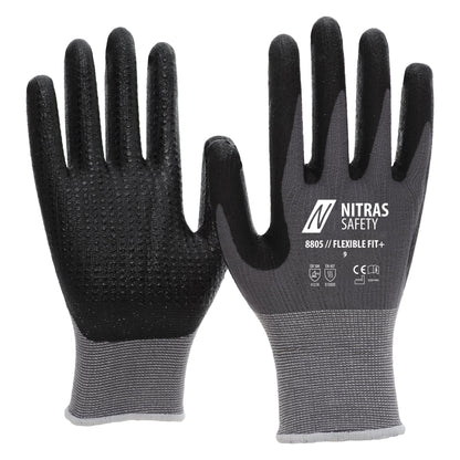 NITRAS FLEXIBLE FIT+, montagehandschoenen, grijs/zwart