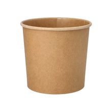 Een eenvoudige, bruine PAPSTAR soepbeker van karton (760 ml, Ø 11,5 cm, 11 cm hoog), afgebeeld met gerolde rand tegen een witte achtergrond. 25 stuks per verpakking van PAPSTAR GmbH.