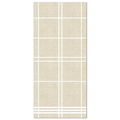 De PAPSTAR 50 servetten „ROYAL Collection“ 1/6-vouw 48x33 cm van de PAPSTAR GmbH vallen op door hun beige-witte rasterontwerp en bieden een geweven uitstraling, geïnspireerd door de ROYAL Collection – ideaal voor het verfraaien van elke stijlvol gedekte tafel.