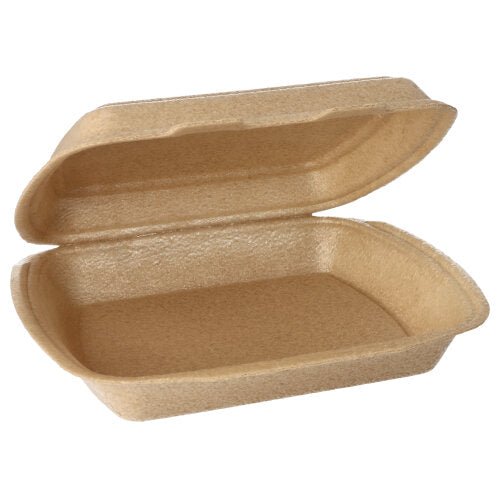 De Starpak 50 menuboxen met klapdeksel, XPP (7x20,5x24cm, beige) zijn rechthoekige, composteerbare menuboxen met klapdeksel - ideaal voor het transport van levensmiddelen. De inhoud is leeg en direct klaar voor gebruik.