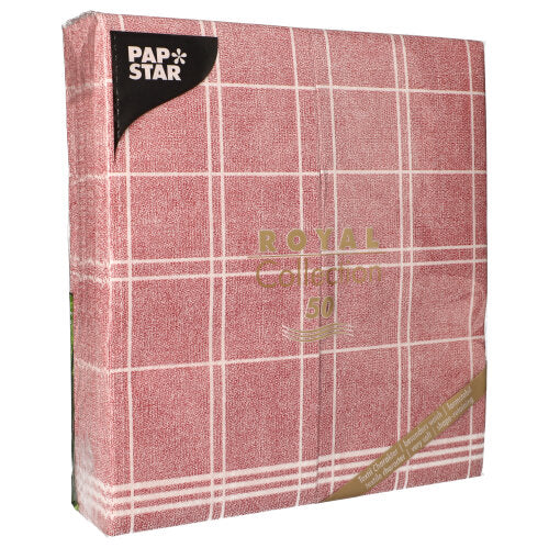 Een 50-pack PAPSTAR servetten "ROYAL Collection" 1/6-vouw (48 x 33 cm) van de PAPSTAR GmbH, ontwerp "Kitchen Craft", ideaal voor de stijlvolle tafeldecoratie.