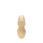 De PAPSTAR göffel van bamboe "pure" (8,5 cm), combineert lepel en vork in één, ideaal voor fingerfood. Bevat 50 stuks in vouwdoos - duurzaam feestbenodigdheden van PAPSTAR GmbH.