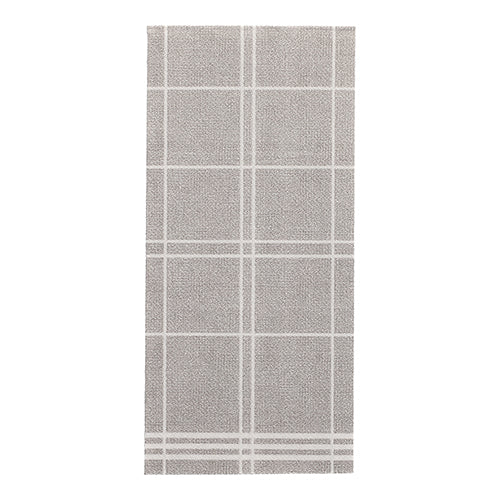 De 100 PAPSTAR servetten „ROYAL Collection“ van de PAPSTAR GmbH vallen op door hun grijze kiezelsteendessin met een wit raster van grote en kleine vierkanten, dat de eenvoudige geometrische elegantie van de collectie weerspiegelt. Afmeting: 48 x 33 cm, 1/6-vouw.