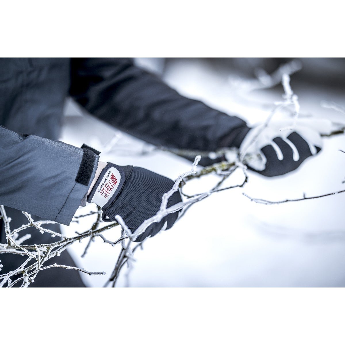 NITRAS DEXTER WINTER, mechanische handschoenen, grijs/zwart