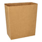 De PAPSTAR popcorn-dozen vierkant, bruin (19,2x15,8x8 cm, groot) van PAPSTAR GmbH-folie (50 stuks) is een rechthoekige bruine container met golfrand, ideaal voor milieuvriendelijke evenementen.