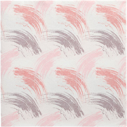 Een gestructureerde achtergrond met herhalende penseelstreken in bordeaux, roze en mauve op wit, geïnspireerd door de elegantie van de 50 servetten "ROYAL Collection" 1/4-vouw 40 x 40 cm bordeaux van de PAPSTAR GmbH.