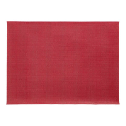 Ein rechteckiges, rotes PAPSTAR 100 Vlies „soft selection plus“ Tischset (30x40 cm), stoffähnlich mit dezenter Struktur, von der PAPSTAR GmbH, abgebildet auf weißem Untergrund.