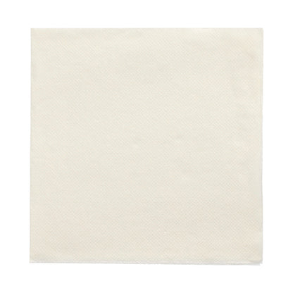 Een witte, vierkante PAPSTAR 50 servetten "DAILY Collection" 1/4-vouw servet (32x32 cm) van PAPSTAR GmbH ligt plat op een witte ondergrond.