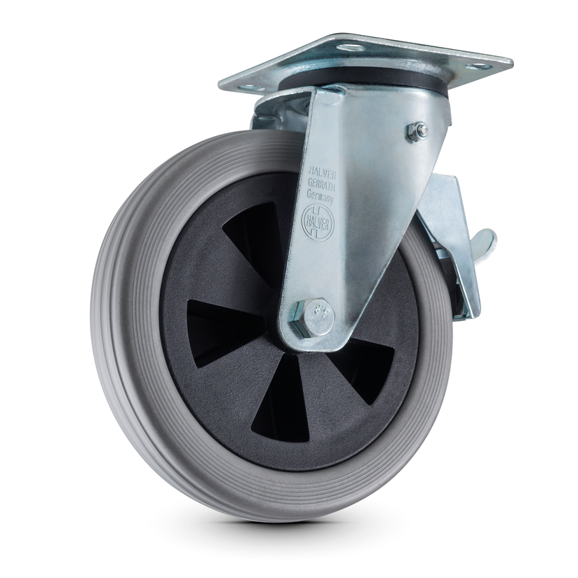 Numatische zwenkwielen