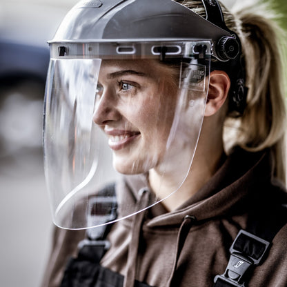 NITRAS PROTECT vizier, transparant / zwart, EN 166 kunststof | Pak (1 stuk)