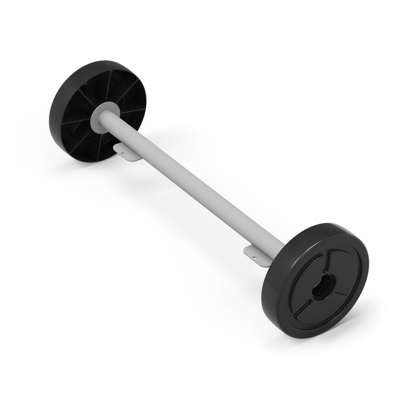 Numatic Grote achterrollen, inclusief as (EcoMatic) | Pak (1 stuk)