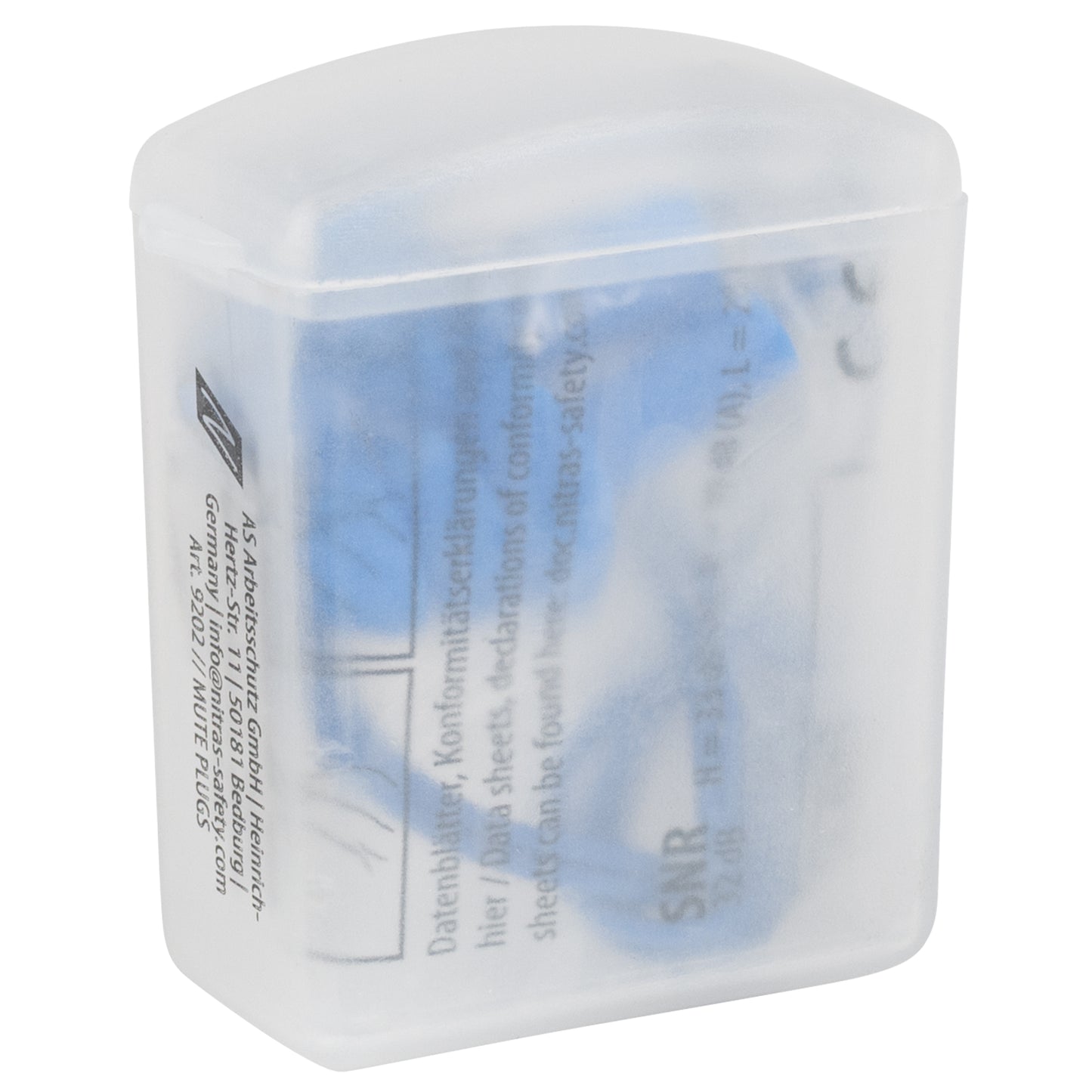 NITRAS MUTE PLUGS, gehoorbeschermingspluggen, blauw, EN 352-2 metaal | Pak (48 stuks)