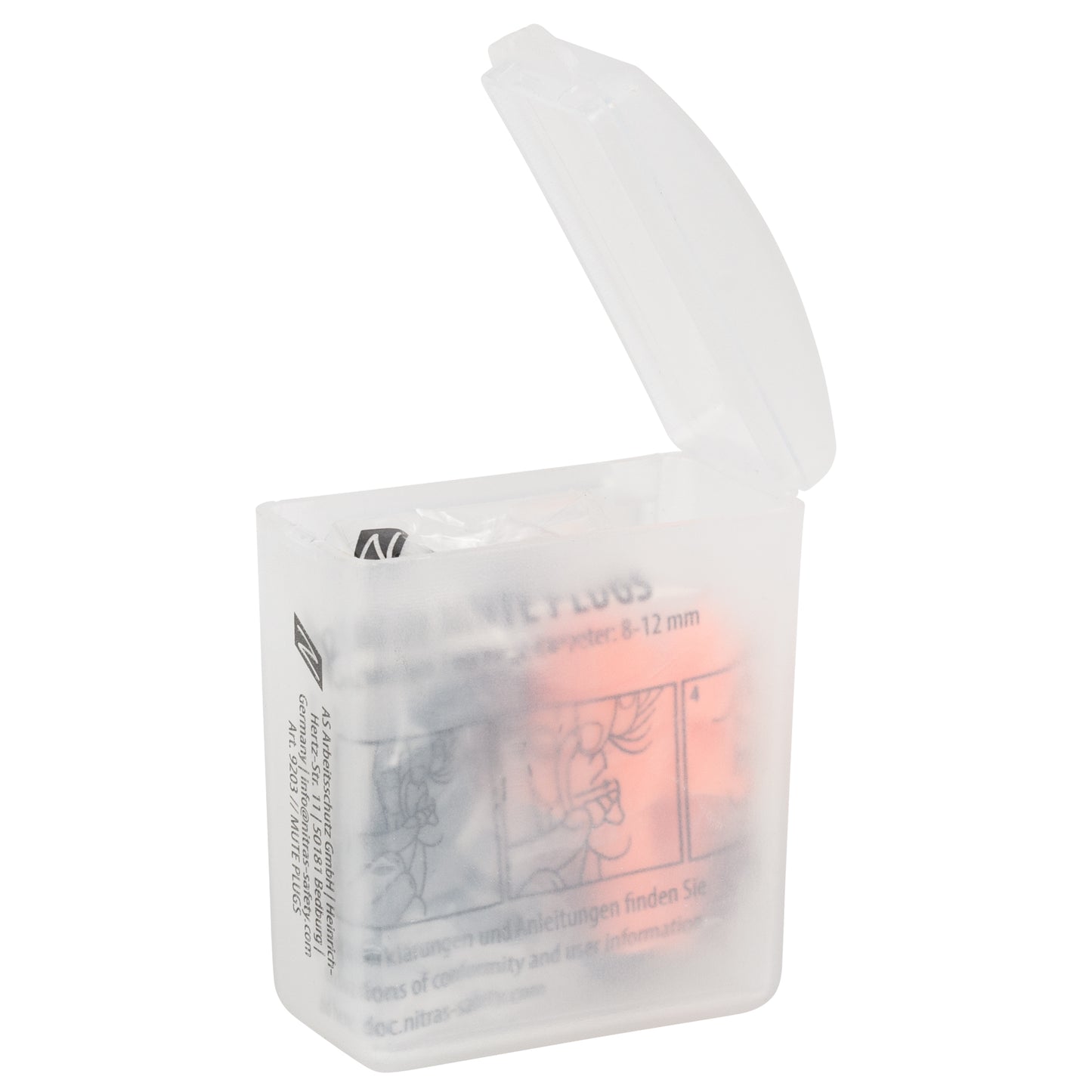 NITRAS MUTE PLUGS, gehoorbeschermingspluggen, oranje/zwart, EN 352-2 kunststof | Pak (48 stuks)