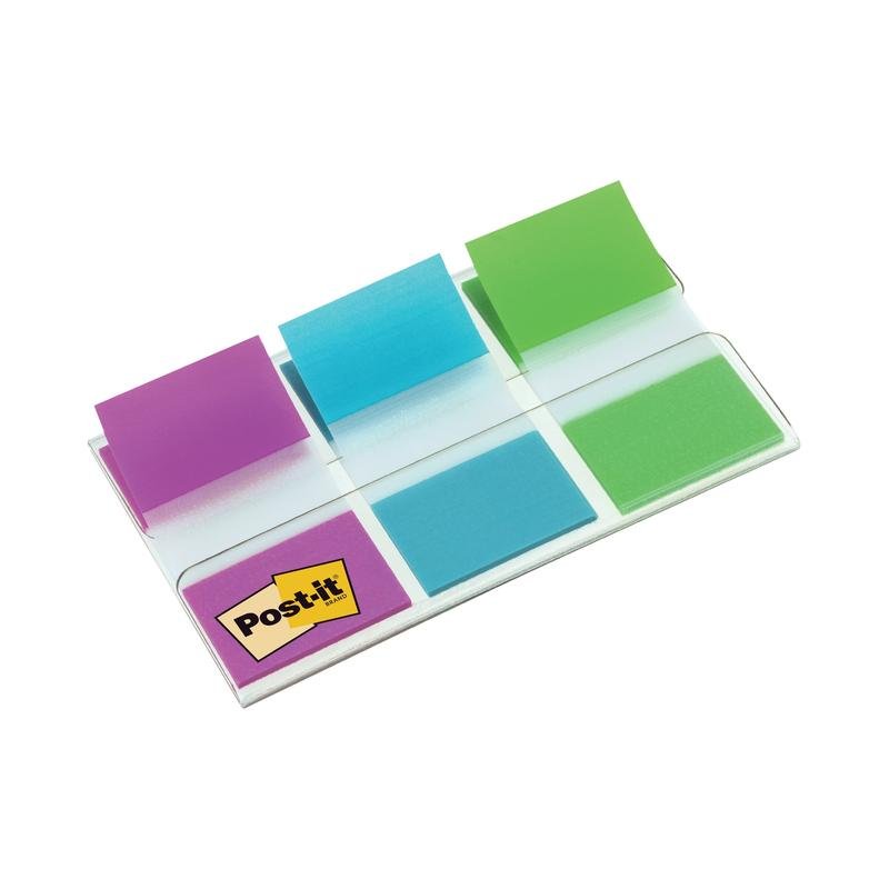 De Post-it® Index plakstrook van 3M Deutschland GmbH (25,4 x 43,2 mm, 60 stuks) biedt gekleurde plakstroken in een praktische dispenser voor overzichtelijke documentenorganisatie en snel markeren.