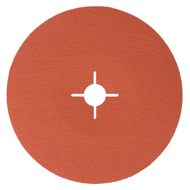 3M™ Cubitron™ II Fiberschijf 987C, 180 mm x 22 mm, 80+, gesleufd | Pak (25 stuks)