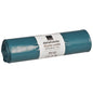 De opgerolde blauwe Abena Re-Seller GmbH afvalzakken 70L (575x1000 mm, 48 my LDPE) zijn voorzien van een tweetalig etiket en worden geleverd op een rol van 25 scheurbestendige vuilniszakken. Ze bieden een betrouwbare duurzaamheid voor de dagelijkse afvalbehoeften.