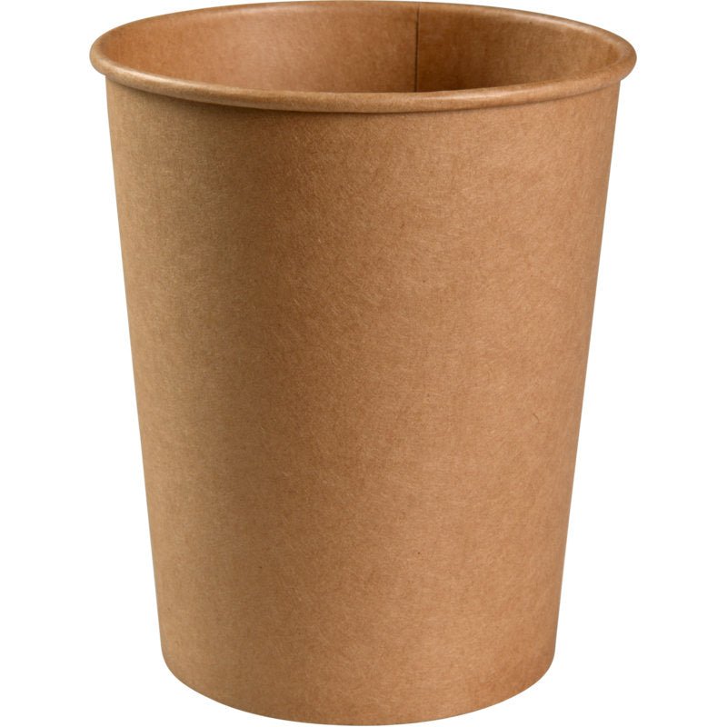 Een bruine Abena Re-Seller GmbH schaal (1.000 ml, ø 11,5 cm, Kraft/PE) staat rechtop voor een witte achtergrond - perfect voor de horeca; verkrijgbaar in verpakkingen van 50 stuks.