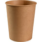 Een bruine Abena Re-Seller GmbH schaal (1.000 ml, ø 11,5 cm, Kraft/PE) staat rechtop voor een witte achtergrond - perfect voor de horeca; verkrijgbaar in verpakkingen van 50 stuks.