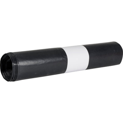 Een rol Abena Re-Seller GmbH afvalzakken voor Sækko Boy 120, 55 my LDPE Recycled met wit etiket wordt getoond tegen een eenvoudige witte achtergrond - milieuvriendelijk en ideaal voor milieubewuste gebruikers.