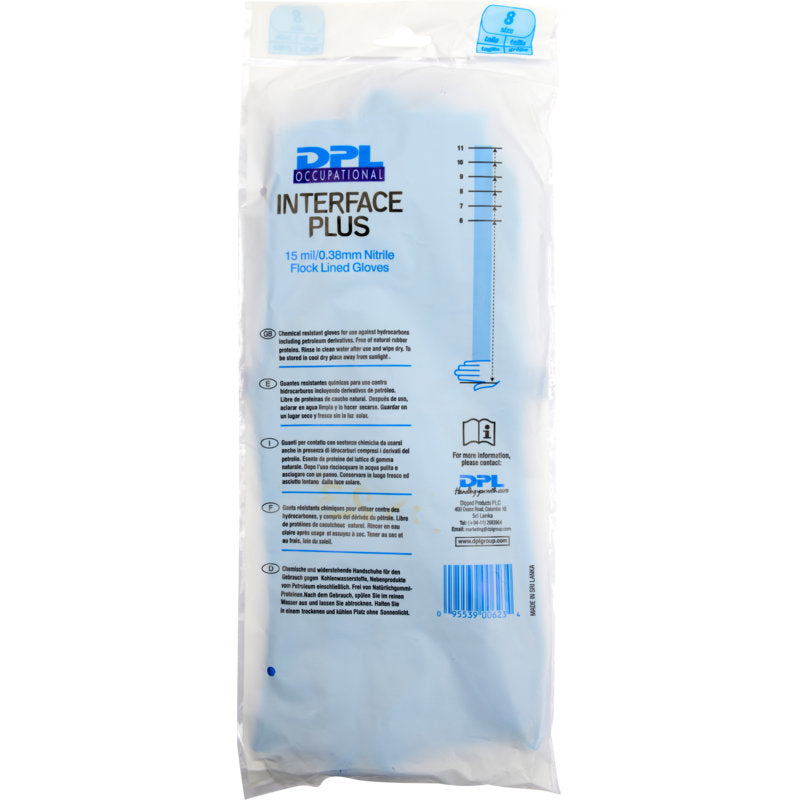 Een doorzichtige verpakking met de opdruk "Huishoudhandschoenen Nitril, Blauw" van de Abena Re-Seller GmbH bevat blauwe nitrilhandschoenen. Op de verpakking zijn productdetails en gebruiksinstructies voor deze latexvrije huishoudhandschoenen aangegeven.