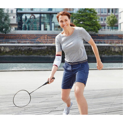Actimove EpiMotion, Ellenbogenbandage, weiß/grau/rot – im Einsatz