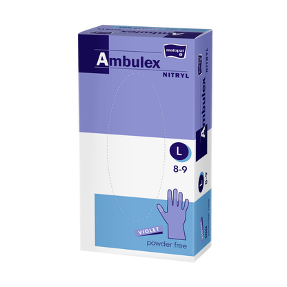 Ambulex nitrilhandschoenen violet ongepoederd