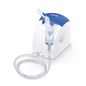 De Beurer Inhalator IH 26 van Beurer GmbH is een blauw-witte tafelvernevelaar met mondstuk, doorzichtige medicijnbeker en lange slang - ideaal voor de behandeling van astma of als alternatief voor een neusdouche.