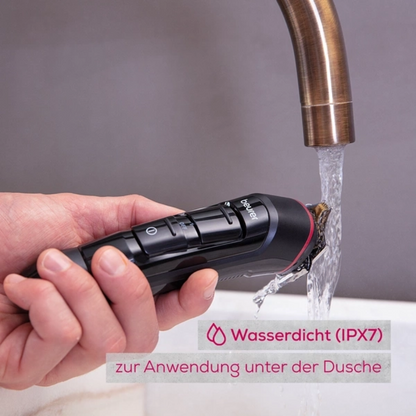 De Beurer Multigroomer MN9X van Beurer GmbH is waterdicht (IPX7) en ideaal voor lichaamsverzorging onder de douche.