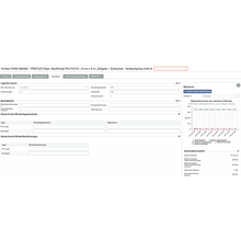 Screenshot einer Computerschnittstelle mit detaillierten Produktinformationen für einen Artikel mit dem Titel „SmartStock Calculator: Weclapp Mindest- und Zielbestandsrechner nach Verbrauch“, der verschiedene Attribute, Preise und ein Verkaufsdiagramm über den Cloud-basierten Altruan anzeigt.