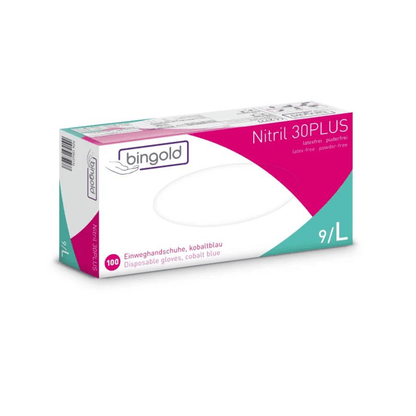 Bingold nitril 30plus nitrilhandschoenen, blauw