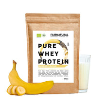 Biologische weiproteïnepoeder banaan