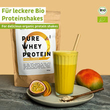 Biologische weiproteïnepoeder mango